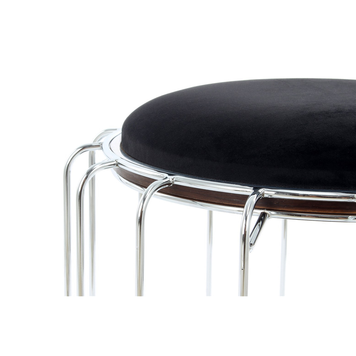 Tavolino e pouf trasformabile Comfortable 110 nero e argento
