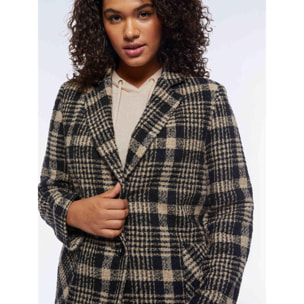 Fiorella Rubino - Cappotto check - Nero