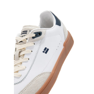 Zapatillas Bajas Piel Serraje Rebel Basic Flag Blanco D.Franklin