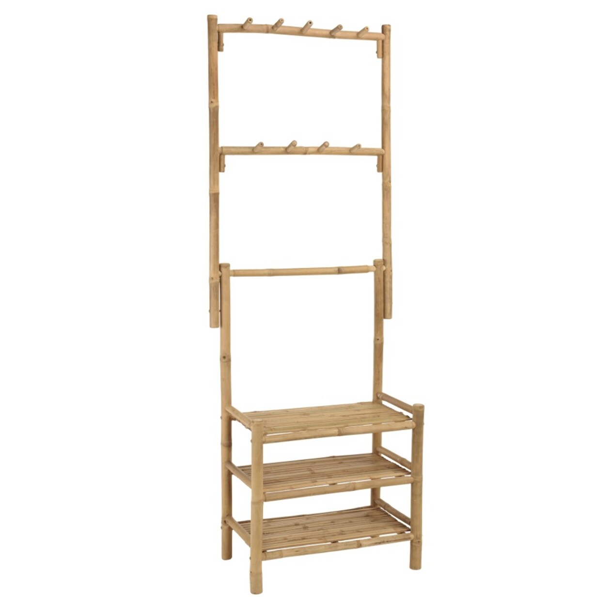 VITAL - Etagère 3 niveaux et porte-serviettes en bambou