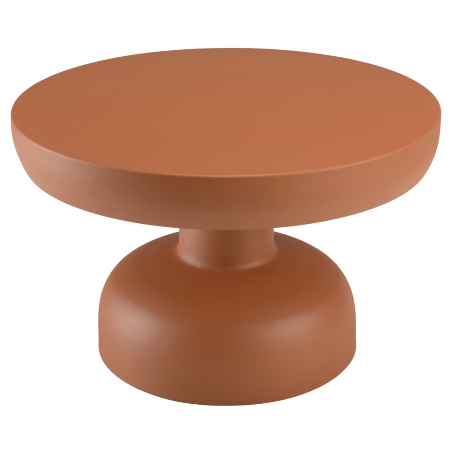HORTENSE - Table basse ronde 60cm en fer couleur marron mat