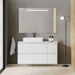 Conjunto mueble de baño JOB TOP Alday, 120cm, Blanco Mate