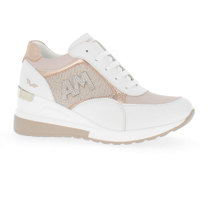 Armata di Mare Scarpe Donna Sneakers Casual in Ecopelle con la Zeppa AMD SS31H15 Pink