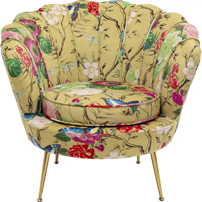 Fauteuil Water Lily Flower Fever jaune Kare Design