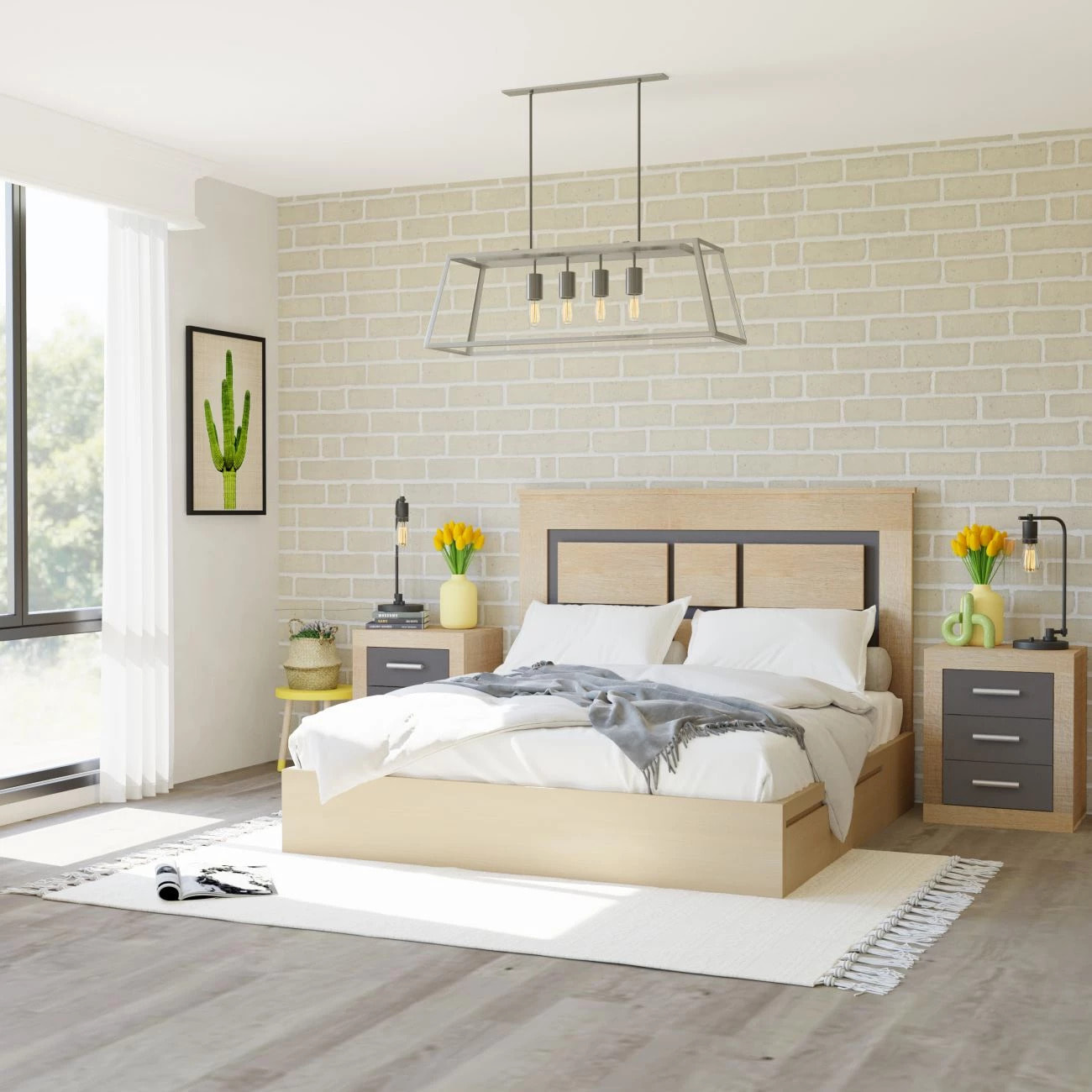 Dormitorio Kira 5C Plus Cambria - Grafito