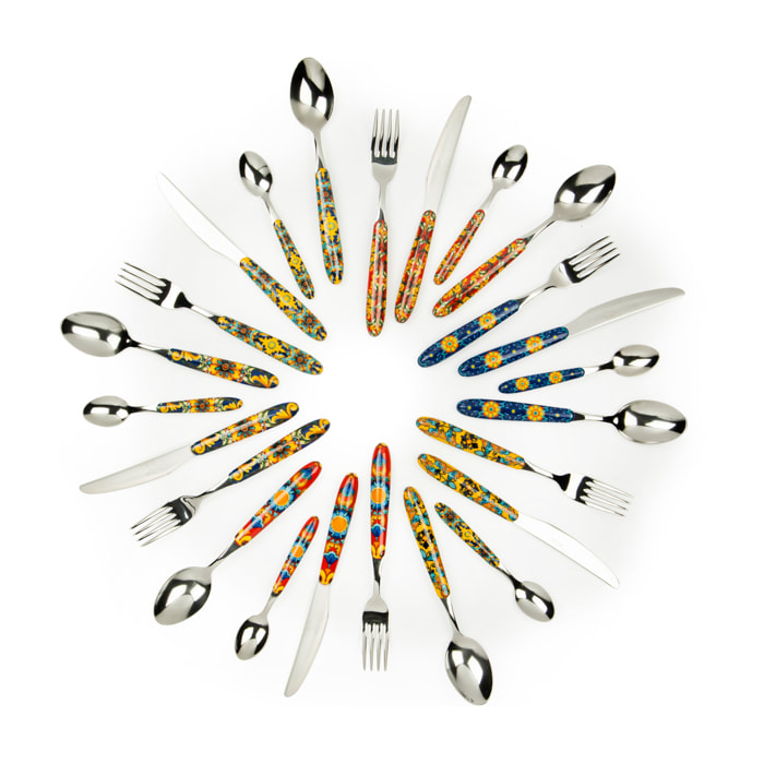 Service 24 couverts Excelsa – Trinacria, Acier Multicolore