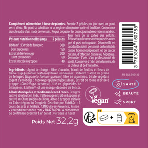 Nutri&Co Formule Ménopause Equilibre Hormonal Féminin - 60 gélules Vegan