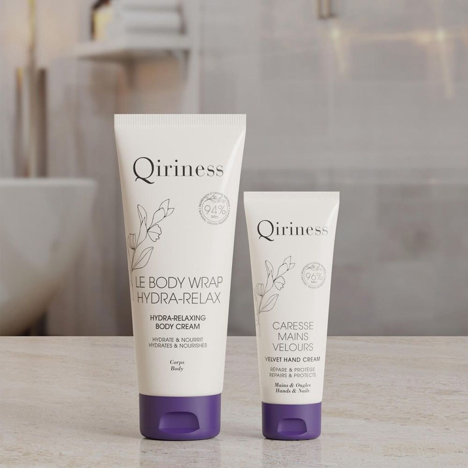 Qocoon  - Body Wrap Hydra-Relax 200 ml + Caresse Mains Velours 75 ml