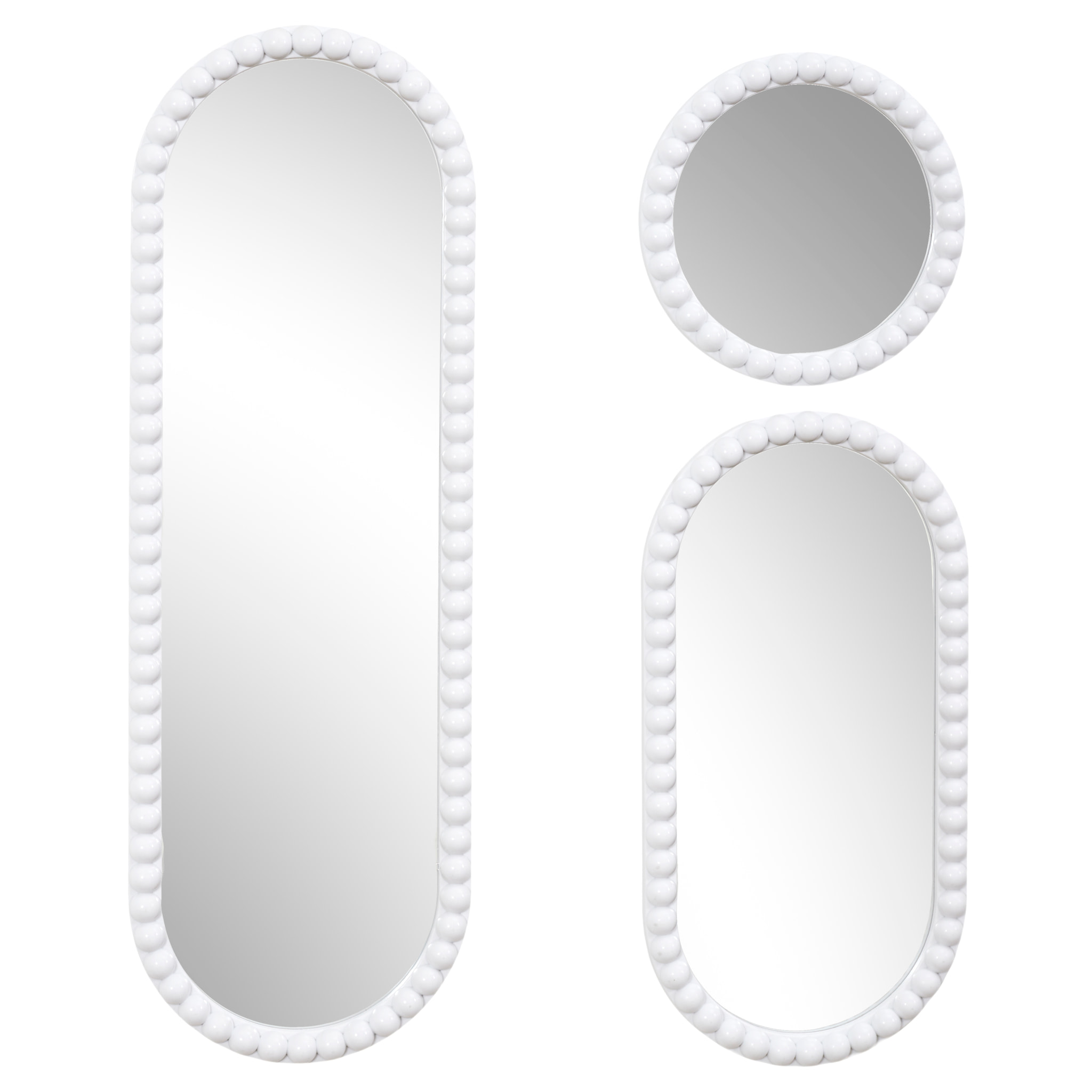 Miroir Corfu Blanc H75cm X3