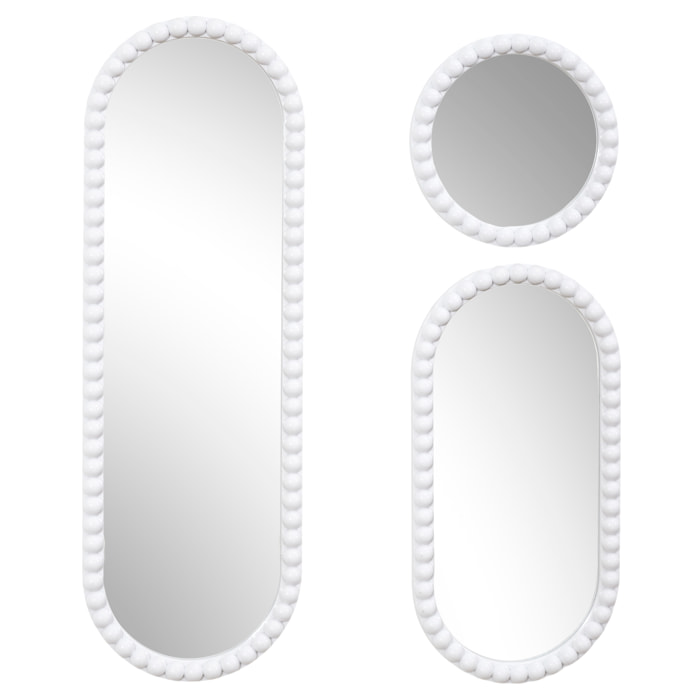 Miroir Corfu Blanc H75cm X3