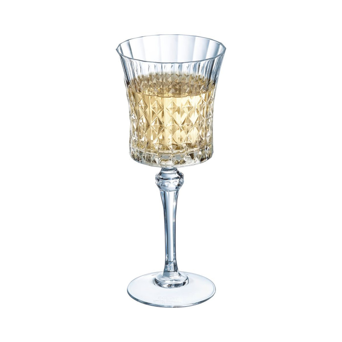 4 copas 27 cl Lady Diamond - Cristal d'Arques