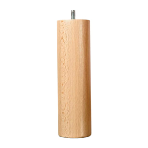 Pied de lit cylindrique (à l'unité) | Bois Naturel | Hauteur 15 cm