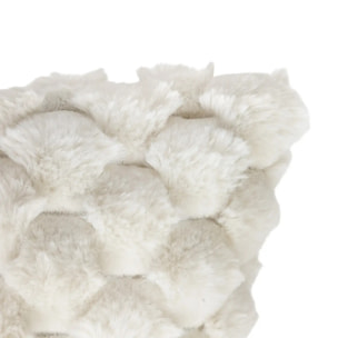 Coussin fourrure Adriel beige 38x58cm