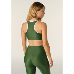 Reggiseno Sportivo con Supporto Medio e bordature a contrasto