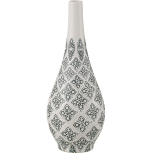 J-Line vase Kousa Poire - porcelaine - bleu/blanc - 43 cm de hauteur