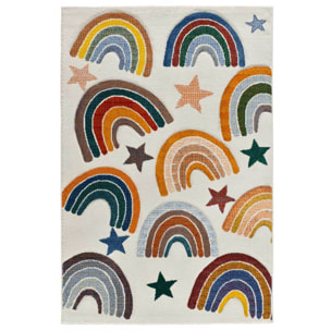 BALLOON Alfombra infantil con arcoÃ­ris multicolor, 120x170 cm.