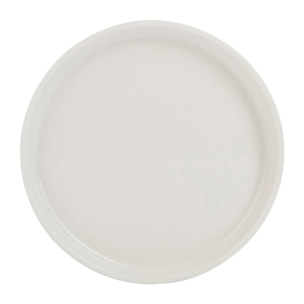 J-Line assiette mini rebord - porcelaine - blanc - 12 pcs