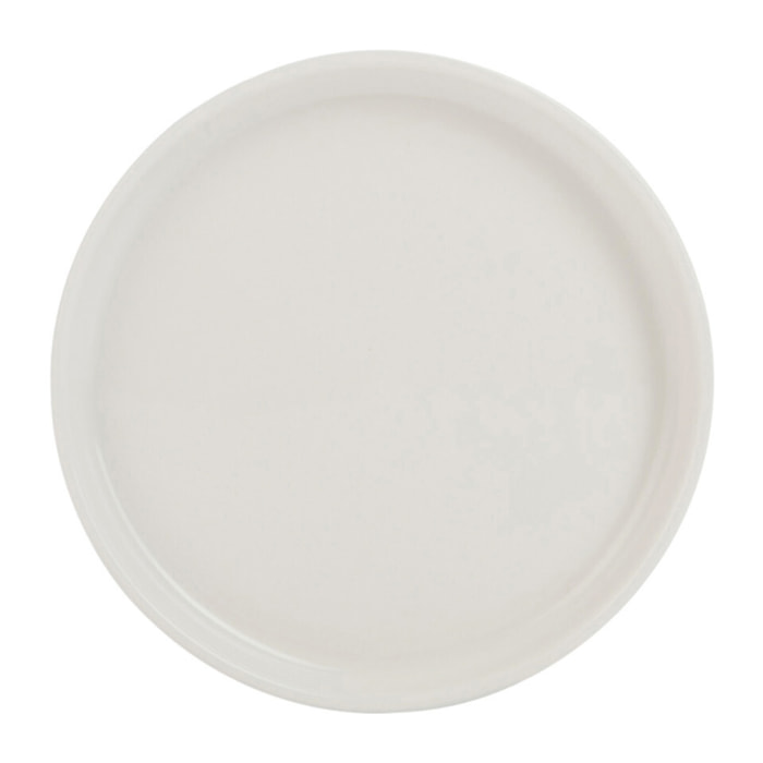 J-Line assiette mini rebord - porcelaine - blanc - 12 pcs