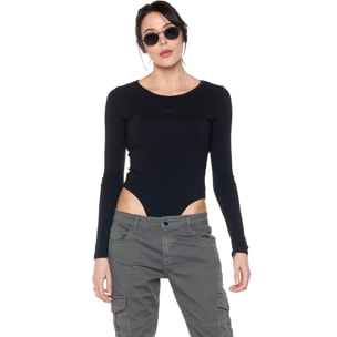 Body da donna a manica lunga 'Black Ring'