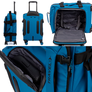 Set di 3 valigie flessibili in tessuto resistente all'acqua, riflettenti e di alta durata.