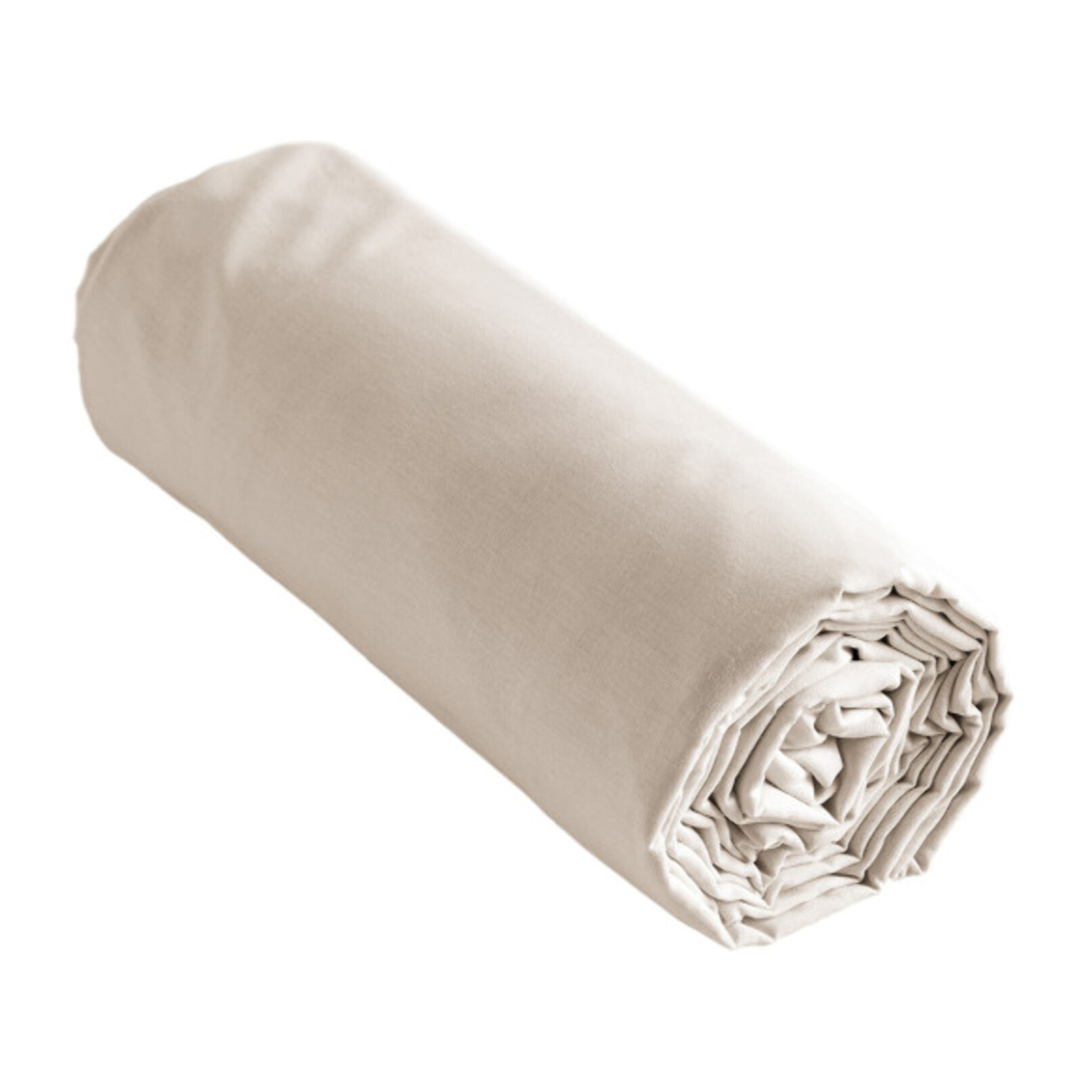 Drap housse 160 x 200 cm en coton avec bonnet H. 30 cm - AMBRE