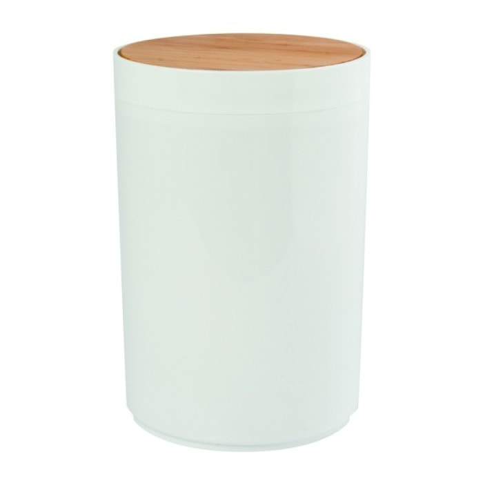 MSV Poubelle PP & Bambou OSLO 5L Blanc