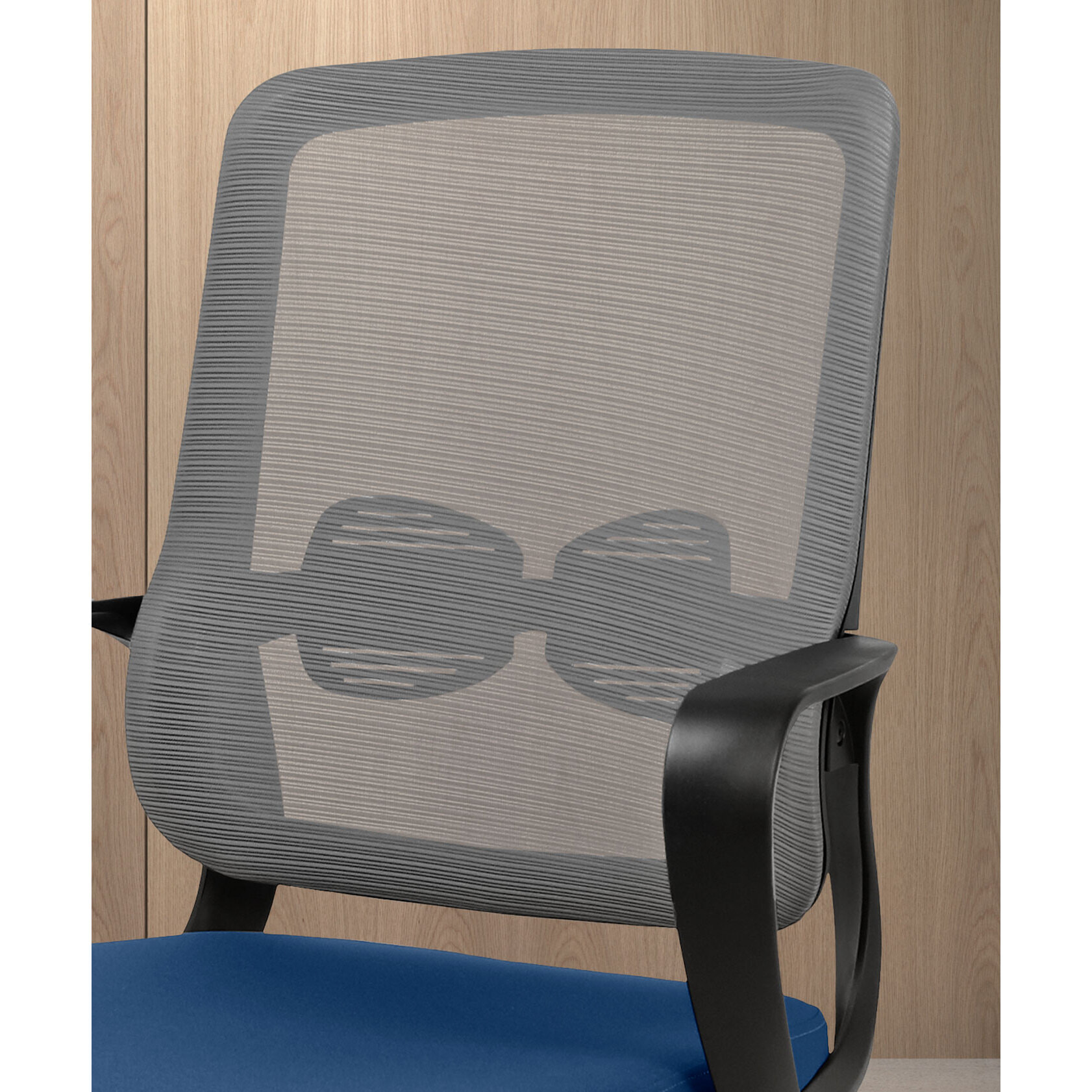 Silla de estudio Mylo gris y azul 110x60x61 cm