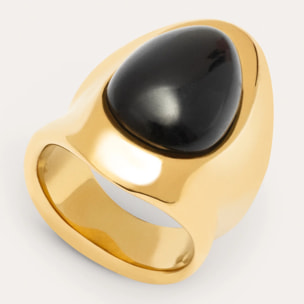 Anillo My Maxi Stone Acero Baño Oro