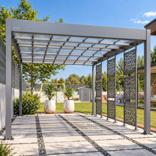 Carport aluminium Trigano - LIBECCIO + 3 claustras - 16 m²