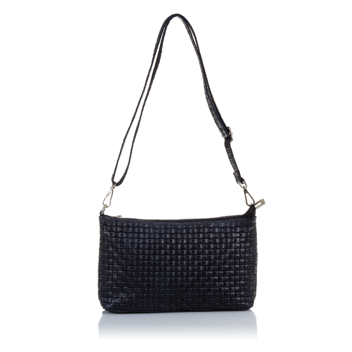 Zia Bolso bandolera Mujer.Piel auténtica Gamuza Grabado Geométrico