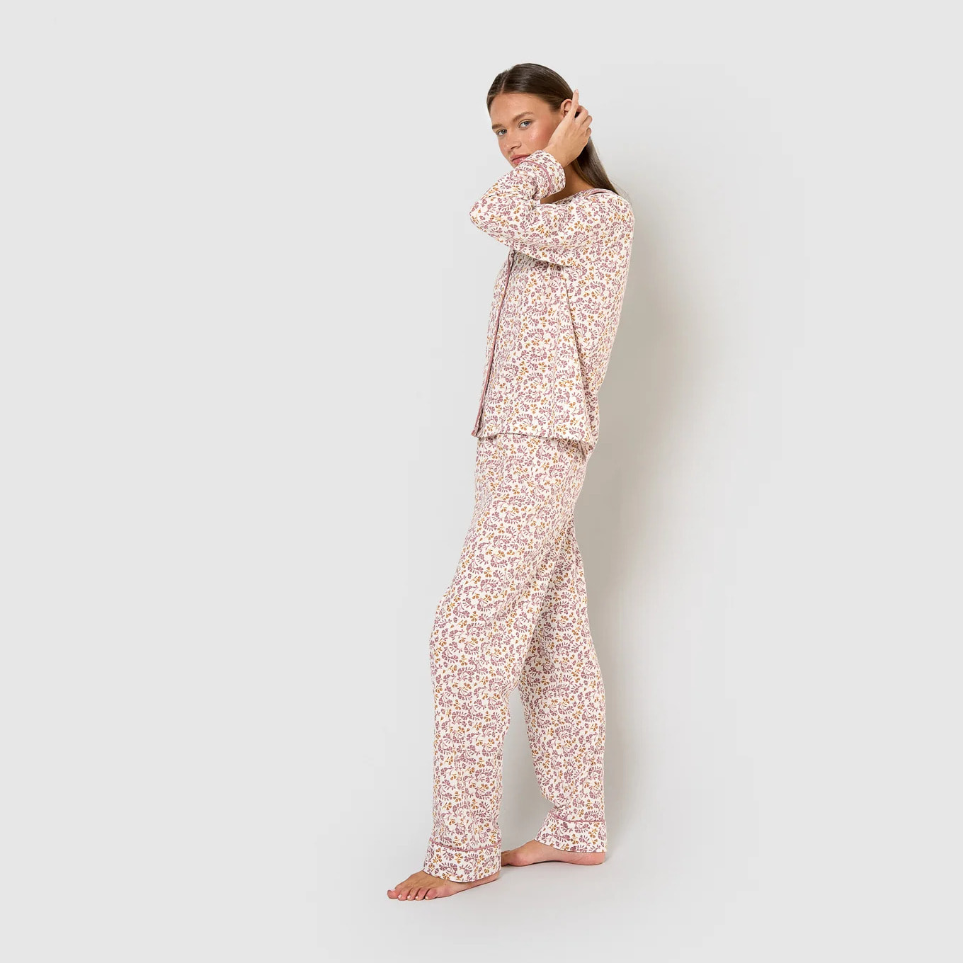 Pigiama in cotone rosa selvana