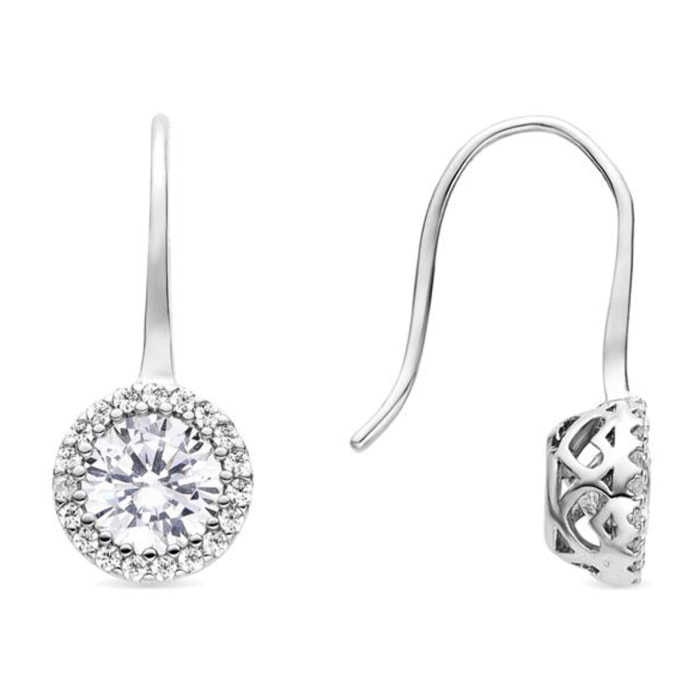 Pendientes con Circonita Brillante acabado plata