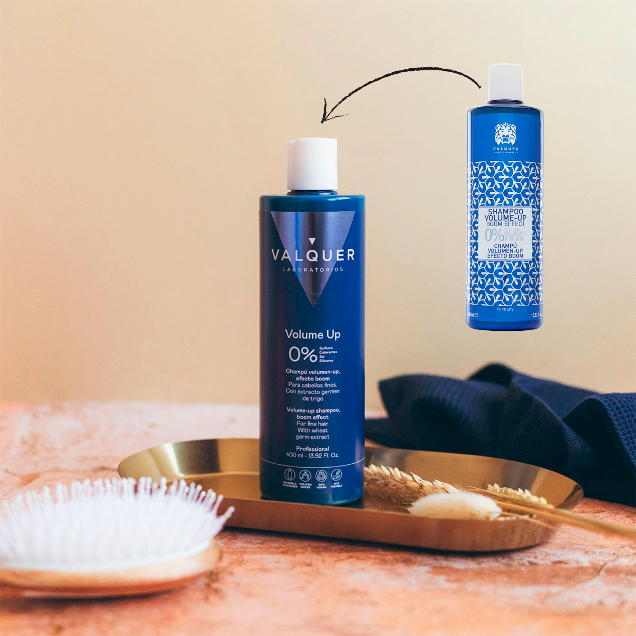 Valquer Champú Zero % volumen-up efecto boom- 1000 ml