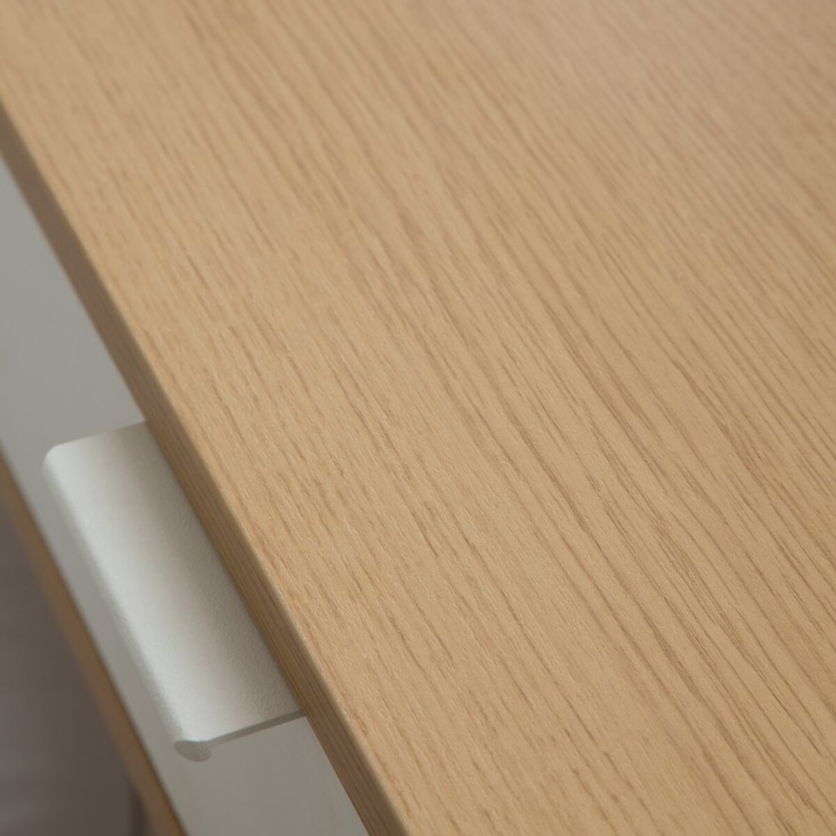 Bureau Gauguin -tableau technique stratifié-couleur chêne clair/blanc 120 x 78 x 50 cm