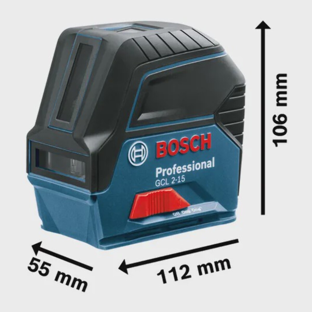 Laser GCL 2-15 point et ligne 15 m - BOSCH - avec pile et sacoche - 0601066E00