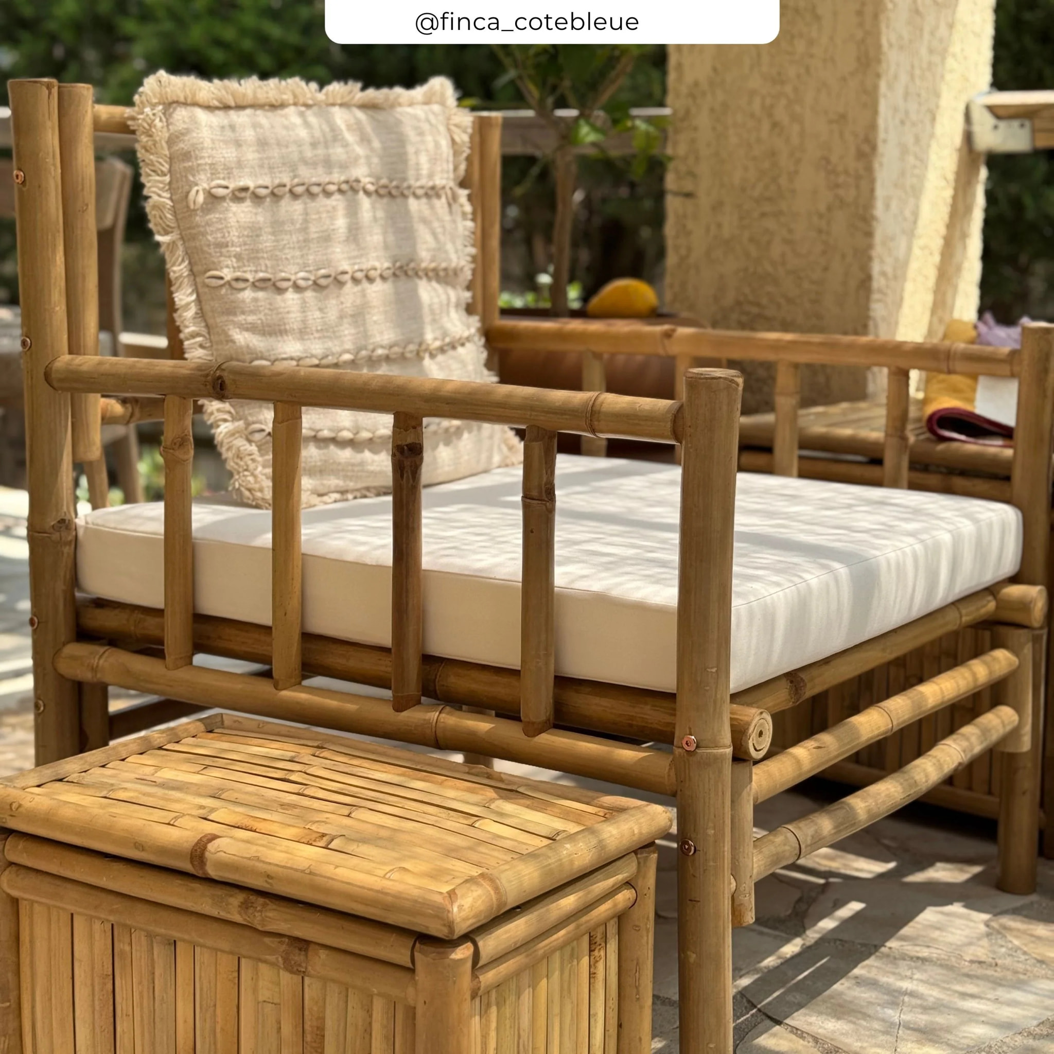 Fauteuil de jardin en bambou naturel - Vadella