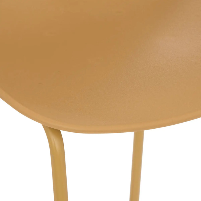 Tabouret de bar "Otac" - métal - jaune ocre