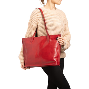 Borsa a spalla  da donna In Vera pelle Made in Italy 31x43x10 cm