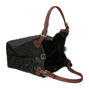 Borsa a mano da donna - Modello Elenia - Vera pelle - 33.0 x 29.0 x 16.0 cm