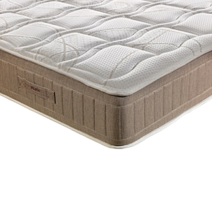 Colchón Muelles Normablock® | Premium con fibra de alta acogida | 31 cm | Reversible Doble Cara | Fibercel y HR | Snow