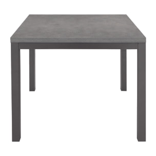 Tavolo SANREMO grigio in metallo allungabile a libro 90x90 cm - 180x90 cm