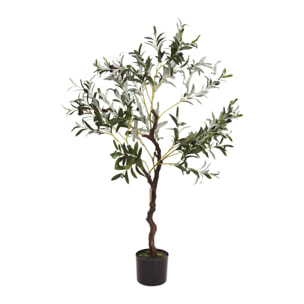 Olivo artificial en maceta negra H.116cm