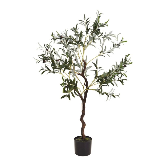 Olivo artificial en maceta negra H.116cm