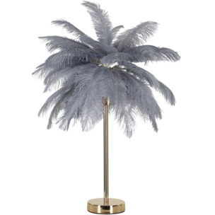 LAMPADA DA TAVOLO PALM GRIGIA CM Ø 55X60