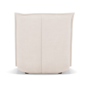 Candice - Banquette 1 place convertible clic-clac en velours côtelé - Beige