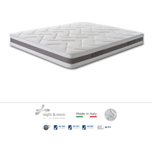 "Sogno" H18 cm 140x200 coppia guanciali Memory OMAGGIO 1cm memory foam