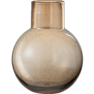 J-Line vase Boule Goulot - verre - ambre - large - 29 cm de hauteur