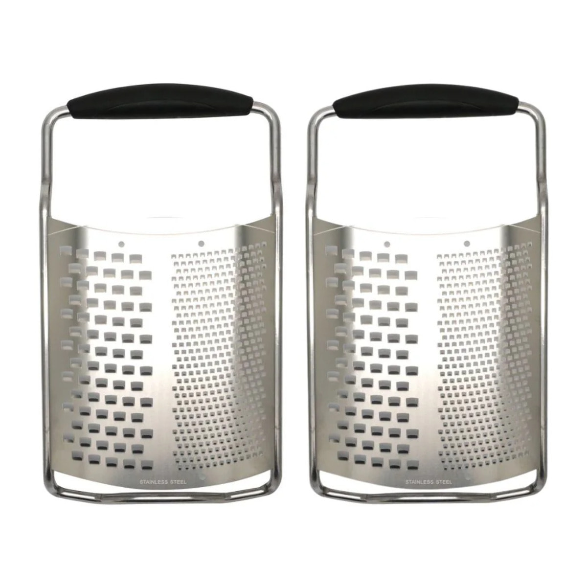 Ensemble de 2 Râpes à fromage inox 2 en 1 de 22 cm Fackelmann