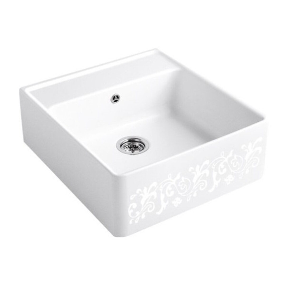 Evier timbre office Tradition White Pearl CeramicPlus avec vidage automatique
