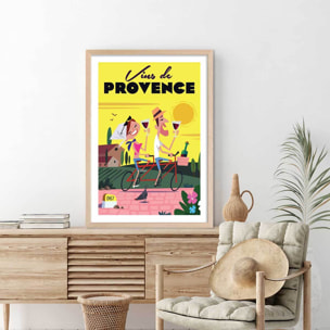 Affiche ViVe la ProVence Affiche + cadre en bois - Chêne